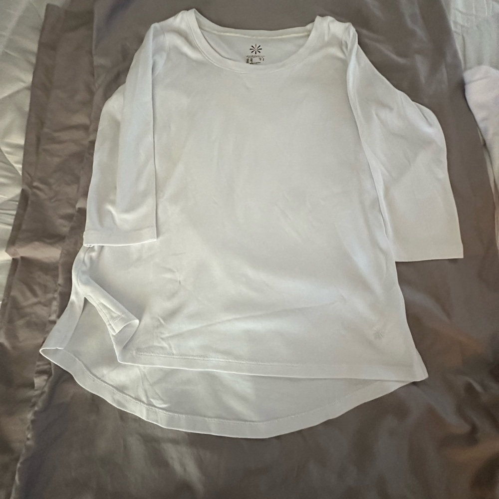 Isaac Mizrahi White quarter Sleeve Women's Top